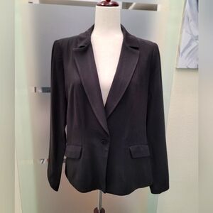 White House Black Market Signature Black Tailored Blazer sz 14